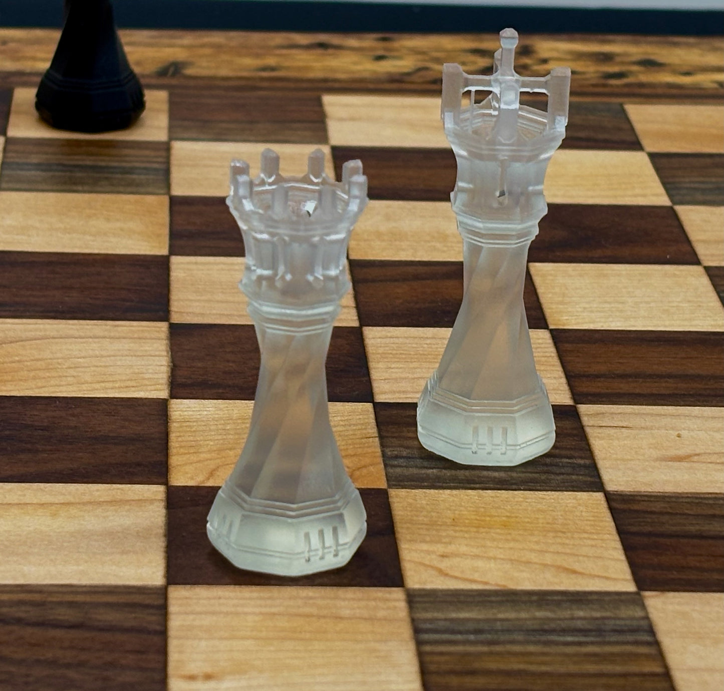 Live Edge Purple Heart Chess & Checkers Board