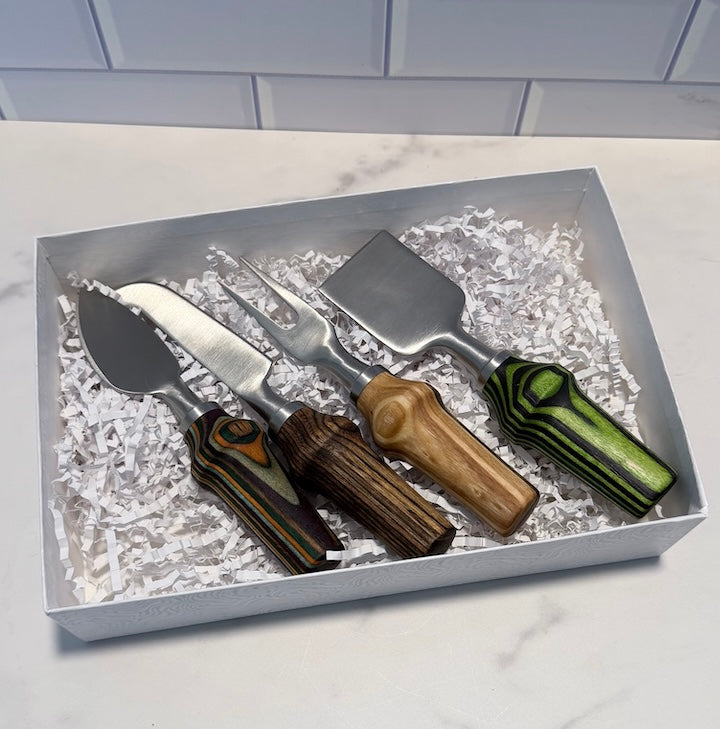 Cheese Knives in Laminated woods