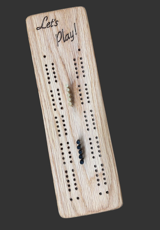 White Oak Cribbage Board (2 player)
